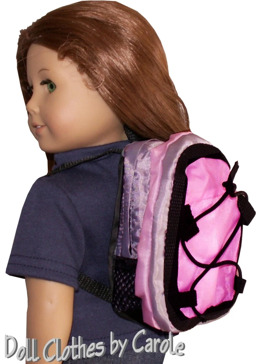 Pink Gray Black School Backpack fits 18