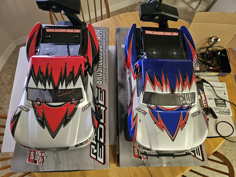 Racers Edge Stadium Trucks And Battery Charger System. - Image 2 of 4