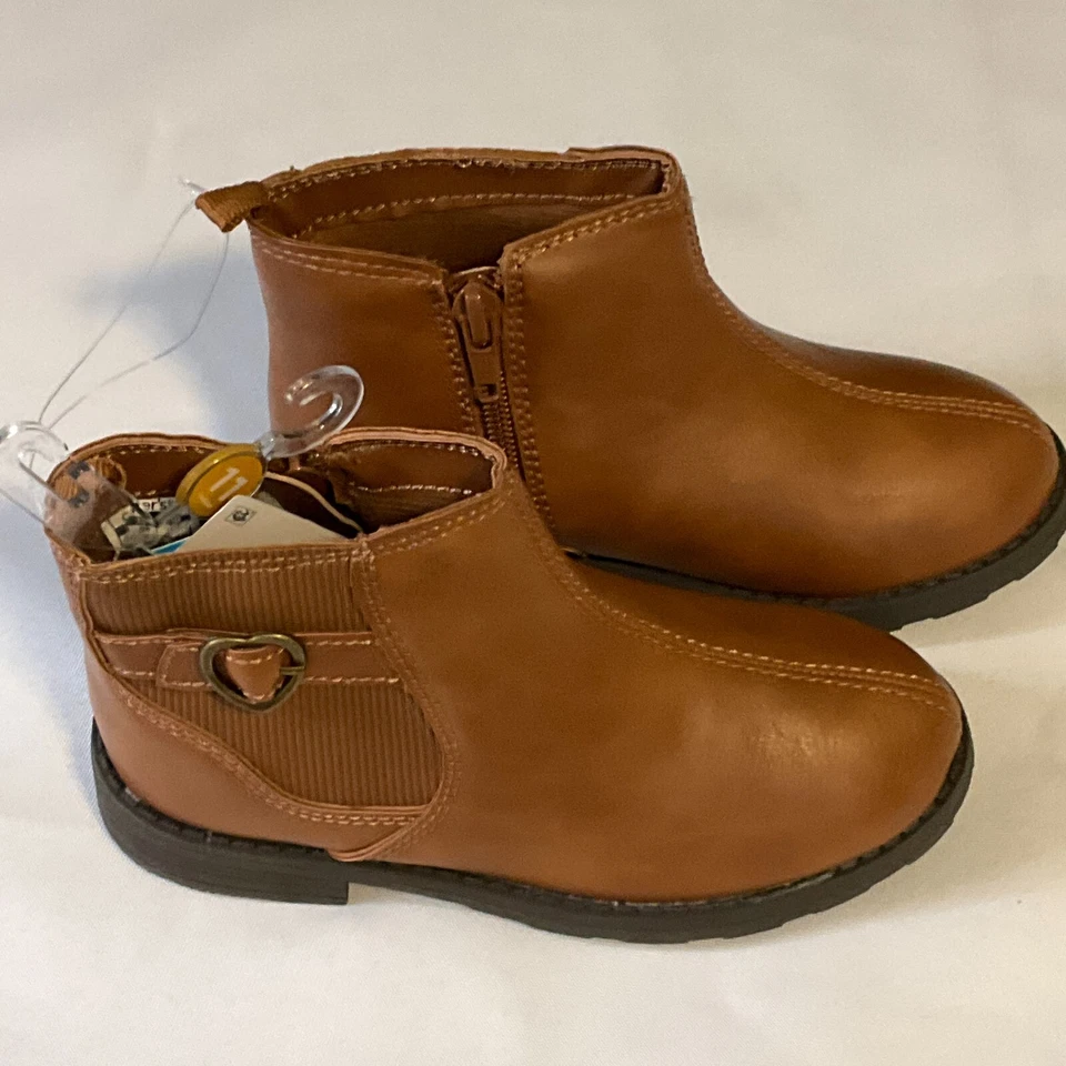 Botas Carters Lena Niños Talla 11M Marrón Cremallera Lateral Foto 4 de 4