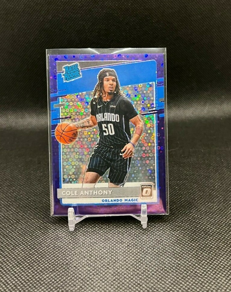 2020 Optic Fast Break COLE ANTHONY Rated Rookie Purple Disco Prizm 62/95 Magic