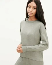 Spendid GREY Super soft Valley Pullover TOP Womens Gray Size M MSRP $118