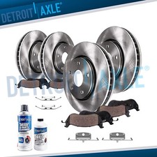 Front & Rear Brake Rotors + Ceramic Pads For 2008-2010 Bmw 328i Coupe Sedan Rwd