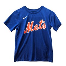 Nike Mets Active T Shirt Boys M 10 Blue Short Sleeve Jersey 5