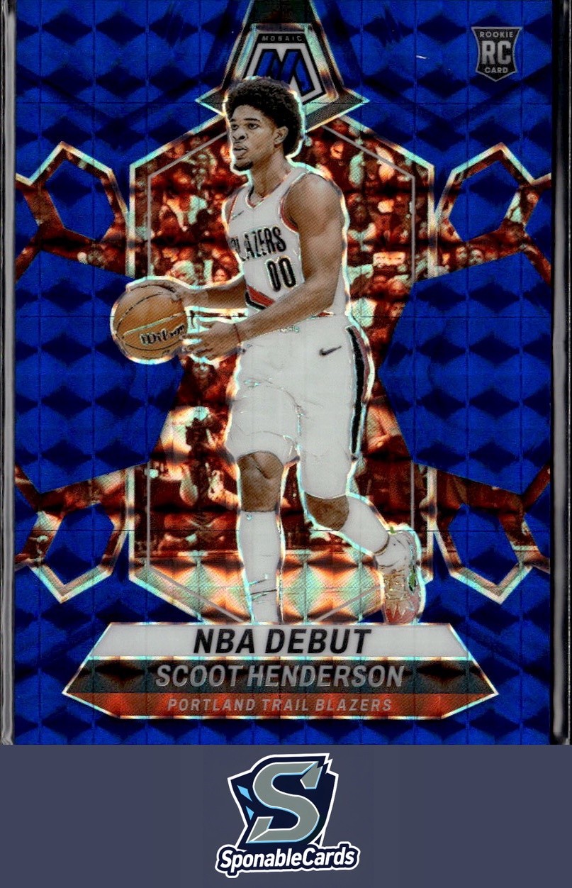 2023-24 Panini Mosaic #216 Scoot Henderson Blue #/199