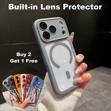 For iPhone 17 Pro Max 16 15 14 13 12 Shockproof Magnetic Case w/ Lens Protector