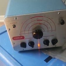 CONAR Model 500 Analog Receiver AM/CW w/ Headphone Jack Blue/Silver