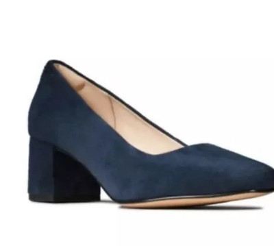 Clarks Ladies Sheer Rose Navy Suede Closed-Toe Pumps UK Size D EU 41  UK