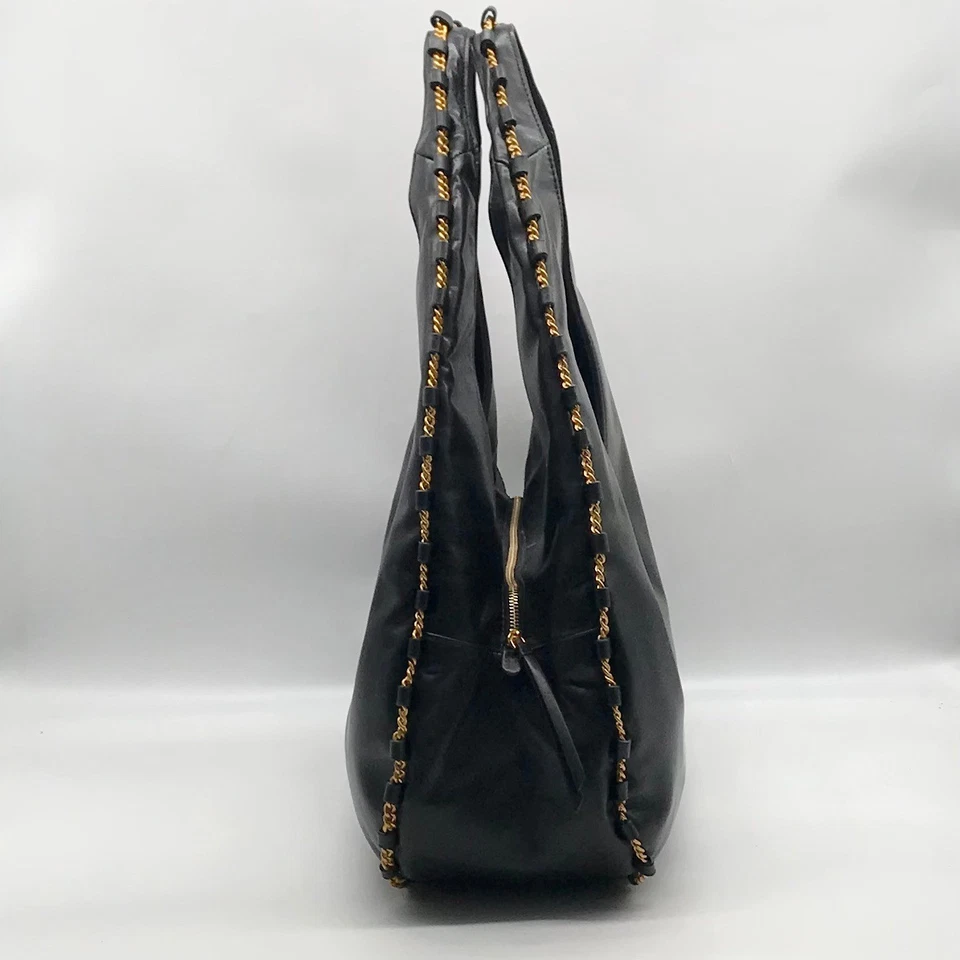 Donna Karan Black Leather Batiste Triple Compartment Shoulder Bag - Image 4 of 4