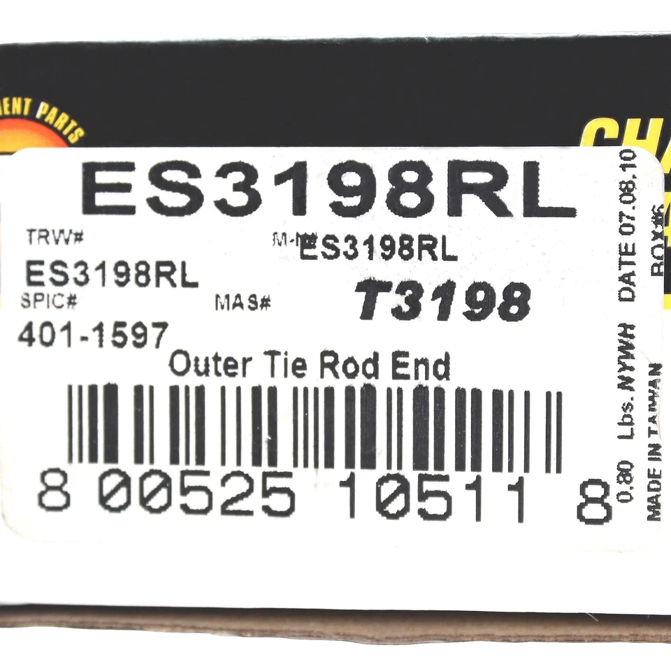 Parte Master Chasis Frontal Exterior Dirección Tie Rod Extrem ES3198RL para 93-97 Intrepid Foto 4 de 4