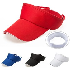 UK Sun Visor Cap with Peak, adjustable strap-Summer, sports, golf, tennis Cotton