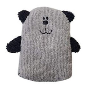 Gray Bear Shaped Bath Mitt For Kids Microfiber Wash Cloth