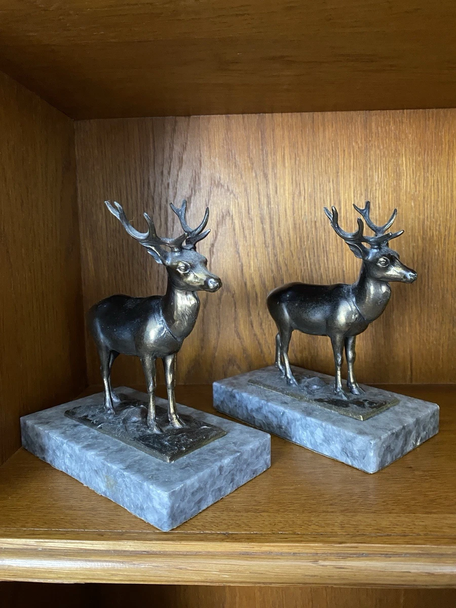 Serre-livres ancien Faons Bronze old bookends Fawns Bronze