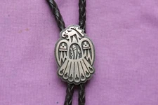 Vintage Hopi Bryan Kagenvema Eagle Sterling Silver Native American Bolo Tie