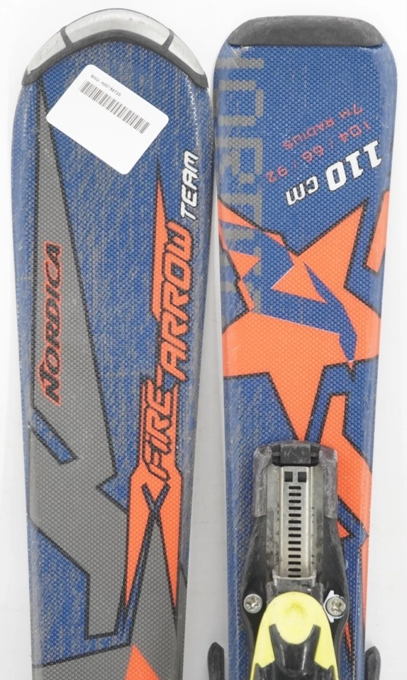 Esquís Nordica Fire Arrow Team para niños con fijaciones - 110 cm usados Foto 2 de 4
