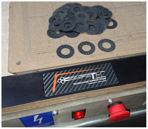 CARBONTEX equivalent 0.6mm/0.0236" thick carbon sheet fishing reel drag washer - Image 2 of 2