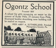 Magazine Ad - 1917 - Ogontz School for Girls - Montgomery County, PA