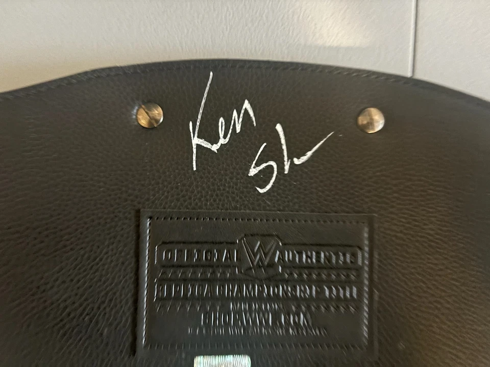 WWE Shop Replica Oval Intercontinental Championship Belt Signed by Ken Shamrock - Image 2 of 4