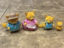 Battat Lil Woodzeez Fox Dollhouse Family Figures Lot Set Of 4