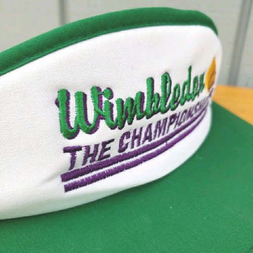 Vintage 80's Wimbledon The Championships Tennis Visor Hat Rare - Picture 2 of 6