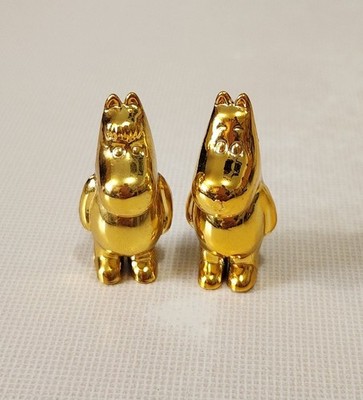 1990s Martinex Golden Moomin Miniature Figurines Lot of 2 (not Skultuna)