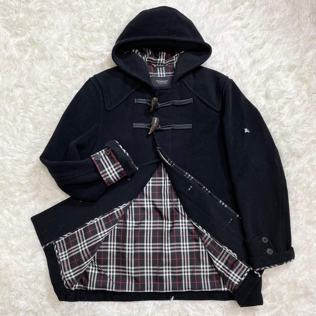 Burberry Black Label Duffle Coat Nova Check Wool Asian fit M US size S Men's