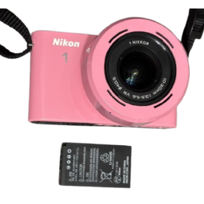 Nikon 1 J1 Pink Mirrorless 10.1 MP Digital Camera w/ 10-30mm VR