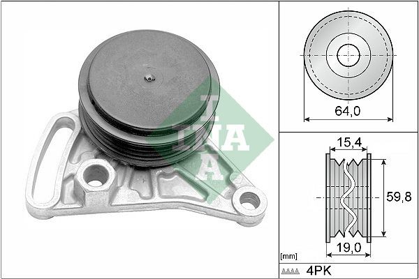 Schaeffler INA 531 0309 10 Spannrolle, Keilrippenriemen FüR Audi Skoda VW-image