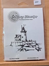 Stacy Stamps 237 East Bank 1063BB Lighthouse Red Rubber Cling Stamp