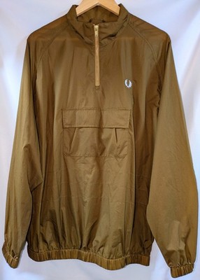 Fred Perry Reissues Smock Jacket Mens Medium Bronze Pullover Half Zip Anorak...