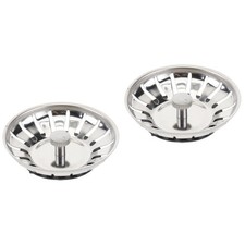 Zestaw 2 filtrów spustowych umywalka filtr spustowy stal nierdzewna kosz kuchenny