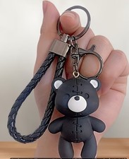 Bear Keychain Cartoon Black Color Bear Keychain Pendant Bag Decoration Gifts