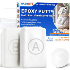 Epoxy Putty, 10.5Oz White Putty Stick Fix Leaks, Cracks and Fill Holes, Sculpti