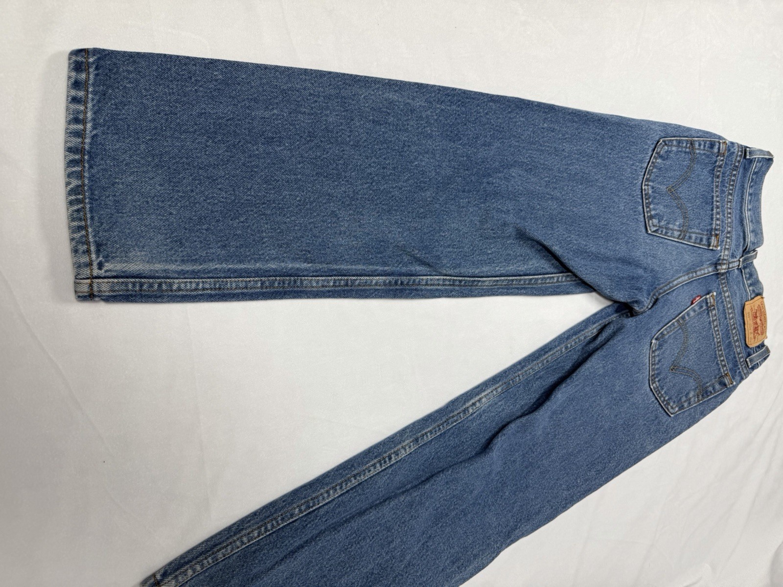 Levi's 550 Jeans Boys 12 Relaxed Cotton Straight Leg Medium Wash Denim Blue thumbnail 13