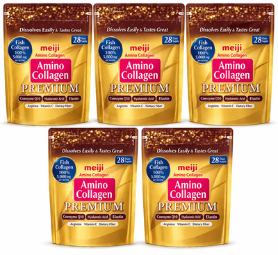 Meiji Amino Collagen Powder Premium 196g 28 Tage x 5er Set