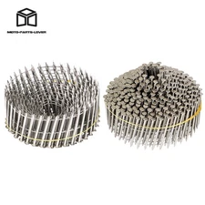 15 Degree Wire Coil 1200Pcs 1-3/4" ×.09" Ring Shank Stainless Steel Siding Nails