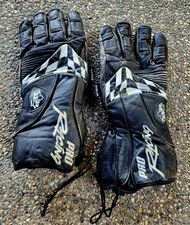 Vtg Choko Pro Racing Snowmobile Insulated Gloves Leather Black Hot Thumbs 2XL