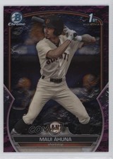 2023 Bowman Draft Chrome Fuchsia Lunar Refractor /199 Maui Ahuna #BDC-163 0c6