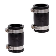 Flexible PVC Pipe Coupling 1-1/4-in. 2-Pack 1056-125 for Cast Iron and Plastic