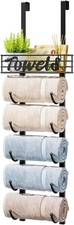 Towel Racks Bathroom Storage 6 Tier Over The Door  Wall Mount Rolled Towel