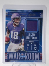 JUSTIN JEFFERSON 2020 PANINI ABSOLUTE WAR ROOM ROOKIE RC PATCH /199 #WM-31 Q6031