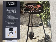 Black 40cm Trolley BBQ Outdoor Cooking Summer