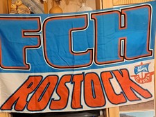 FC HANSA ROSTOCK FAHNE  um 1989 ca. 80 x 125 cm 