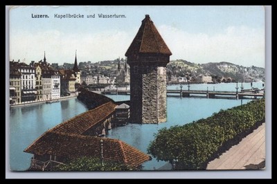 AK Ansichtskarte Luzern / Kapellbrücke und Wasserturm - Schweiz