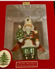 Spode Christmas Tree Tartan Nutcracker Ornament with Tartan Plaid