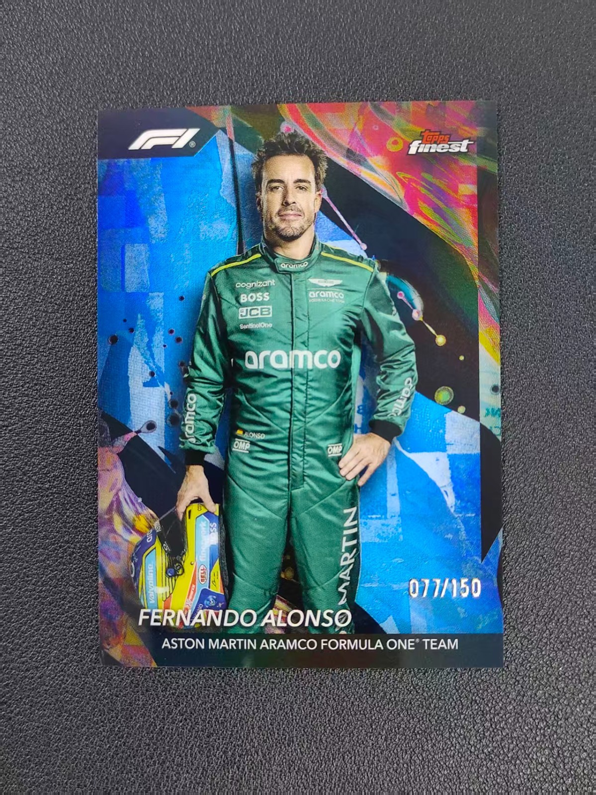 2024 Topps Finest Formula 1 F1 Fernando Alonso Uncommon Blue /150#197 MAH