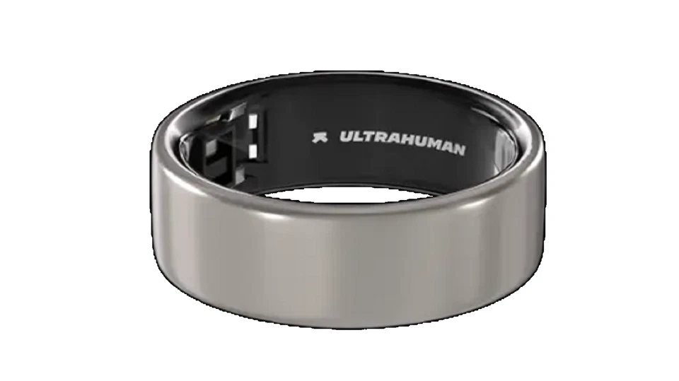 Ultrahuman UHRA-RT-11 Ring AIR Smart Ring, Raw Titanium, Size 11