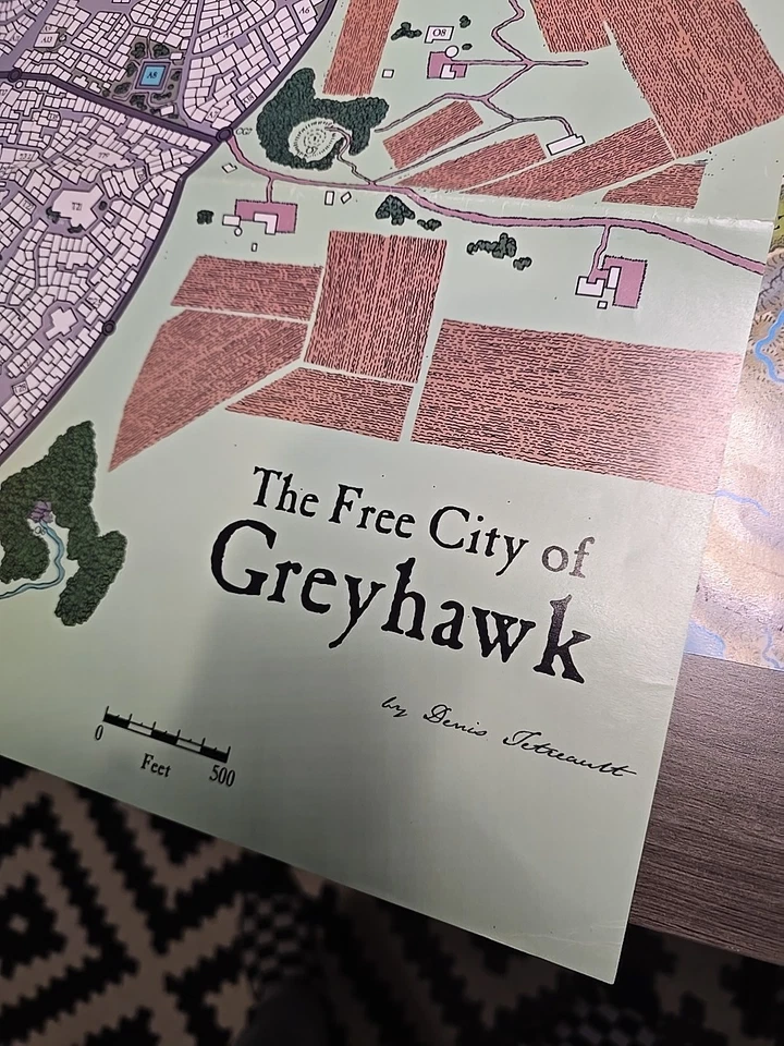 Map Lot Of 3. Faerun Greyhawn Free City + Dungeons and Dragons Folded Maps Read - Image 3 of 4