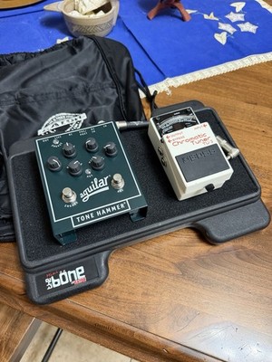 Aguilar Tone Hammer Bass Preamplifier Direct Box  / Boss Tuner / Pedalboard