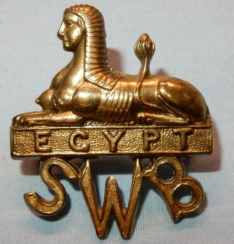 SUPERB WW1 SWB SOUTH WALES BORDERERS BRASS COLLAR BADGE MILITARY GENUINE