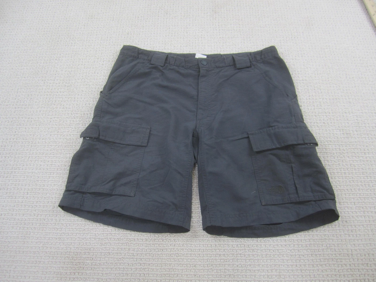 North Face Cargo Shorts Mens Medium Black Outdoor Hiking Nylon Utility Pockets